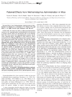Paternal Effects from Methamidophos Administration in Mice