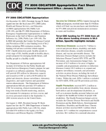 FY 2006 CDCATSDR Appropriation Fact Sheet