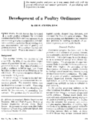 Development of a poultry ordinance