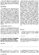 The Surgeon Generals Workshop On Violence And Public Health Review Of The Recommendations