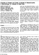 Overview of causes and costs of injuries in Massachusetts a methodology for analysis of state data