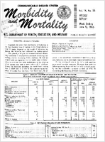 Morbidity and Mortality Weekly Report Vol 14 No 23 week ending June 12 1965