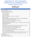 Meeting of the Advisory Committee on Immunization Practices ACIP September 1 2022 meeting summary