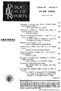 Public Health Reports  v 80 no 6 June 1965  table of contents