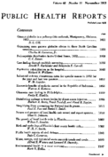 Public Health Report  v 68 no 11  table of contents