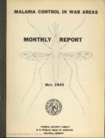 Malaria Control in War Areas monthly report  May 1943