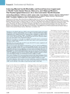 Enduring Mental Health Morbidity and Social Function Impairment in World Trade Center Rescue Recovery and Cleanup Workers The Psychological Dimension of an Environmental Health Disaster