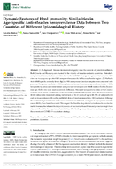 Dynamic Features of Herd Immunity Similarities in AgeSpecific AntiMeasles Seroprevalence Data between Two Countries of Different Epidemiological History