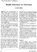 Health education via television