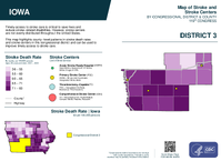 IA Congressional District 03 Stroke and Stroke Centers Map 119th Congress