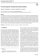 Hot Surface Ignition of Liquid Fuels Under Ventilation