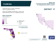 FL Congressional District 17 Stroke and Federally Qualified Health Centers Map 118th Congress