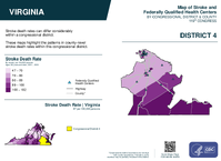 VA Congressional District 04 Stroke and Federally Qualified Health Centers Map 119th Congress