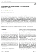 An Algorithm for the Efficient Placement of Air Quality Sensors in Underground Mines