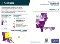LA Congressional District 05 Stroke and Stroke Centers Map 119th Congress