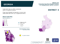 GA Congressional District 06 Stroke and Federally Qualified Health Centers Map 118th Congress