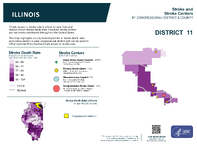 IL Congressional District 11 Stroke and Stroke Centers Map 118th Congress