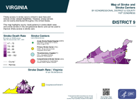 VA Congressional District 09 Stroke and Stroke Centers Map 119th Congress