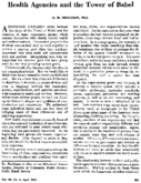 Health agencies and the Tower of Babel