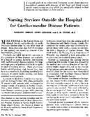 Nursing services outside the hospital for cardiovascular disease patients