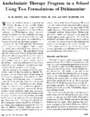 Anthelmintic therapy program in a school using two formulations of dithiazanine