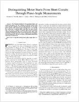 Distinguishing Motor Starts From Short Circuits Through PhaseAngle Measurements