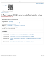 Influenza aviar H5N1  resumen de la situacin actual