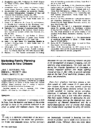 Marketing family planning services in New Orleans