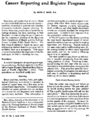 Cancer reporting and register program