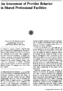 An assessment of provider behavior in shared professional facilities