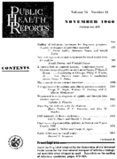 Public Health Rep v 75 no 11  table of contents
