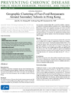 Geographic Clustering of FastFood Restaurants Around Secondary Schools in Hong Kong