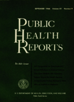 Public Health Reports  v 81 no 9 September 1966  cover