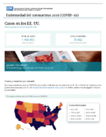 Casos de enfermedad del coronavirus COVID19 casos en los EE UU last updated on May 6 2020