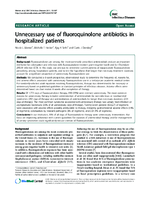 Unnecessary use of fluoroquinolone antibiotics in hospitalized patients