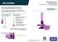 OK Congressional District 01 Stroke and Stroke Centers Map 119th Congress