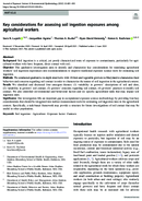 Key Considerations for Assessing Soil Ingestion Exposures Among Agricultural Workers