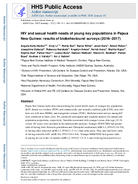 HIV and sexual health needs of young key populations in Papua New Guinea results of biobehavioural surveys 20162017