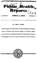 Public Health Reports  v 56 no 14  cover