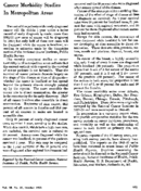 Cancer morbidity studies in metropolitan areas