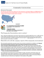 National Conversation on Public Health and Chemical Exposures Community Conversations