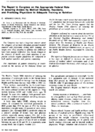 The Report To Congress On The Appropriate Federal Role In Assuring Access By Medical Students Residents And Practicing Physicians To Adequate Training In Nutrition
