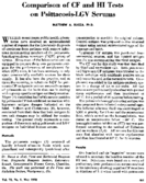 Comparison of CF and HI tests on psittacosisLGV serums