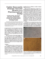 Viable Newcastle Disease Vaccine Strains in a Pharmaceutical Dump