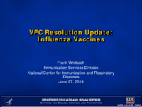 VFC resolution update  influenza vaccines