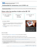 Enfermedad del coronavirus 2020 COVID19  datos sobre las pruebas virales de los EE UU actualizado el 12 de mayo de 2020