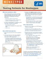 Testing Patients for Monkeypox