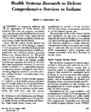 Health systems research to deliver comprehensive services to Indians