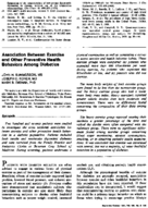 Association between exercise and other preventive health behaviors among diabetics