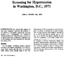 Screening for hypertension in Washington DC 1971